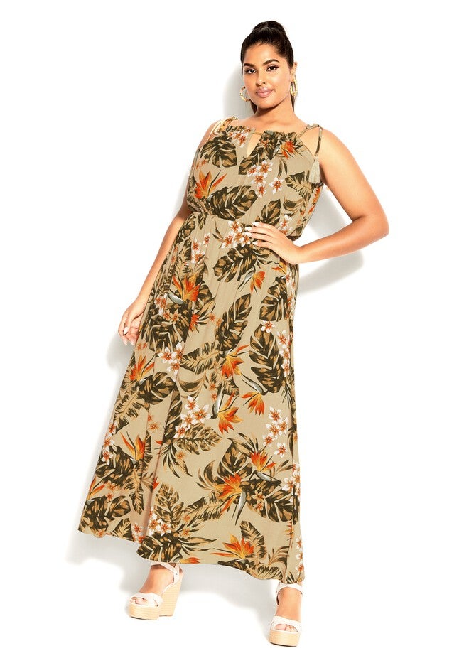 Maui Tassel Maxi Dress - sand, BROWN, hi-res image number null