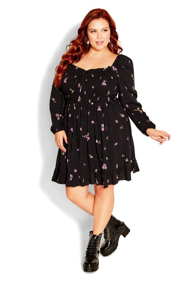 Sweet Petal Dress - black, BLACK, hi-res image number null