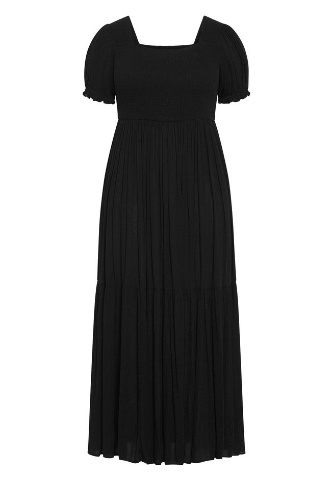 Sophia Plain Maxi Dress, BLACK, alternate image number 2