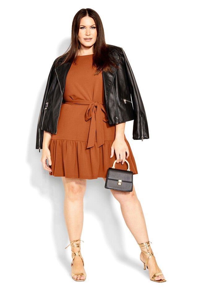 Love Me Knot Dress - ginger, ORANGE, on-hover image number 1