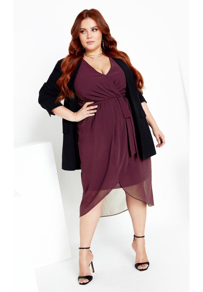 Sexy Tie Dress - spiced plum, SPICED, on-hover image number null