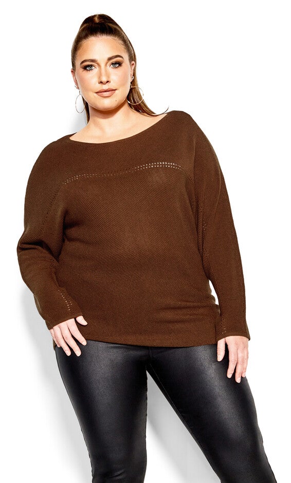 Romance Sweater - copper, BROWN, alternate image number 6