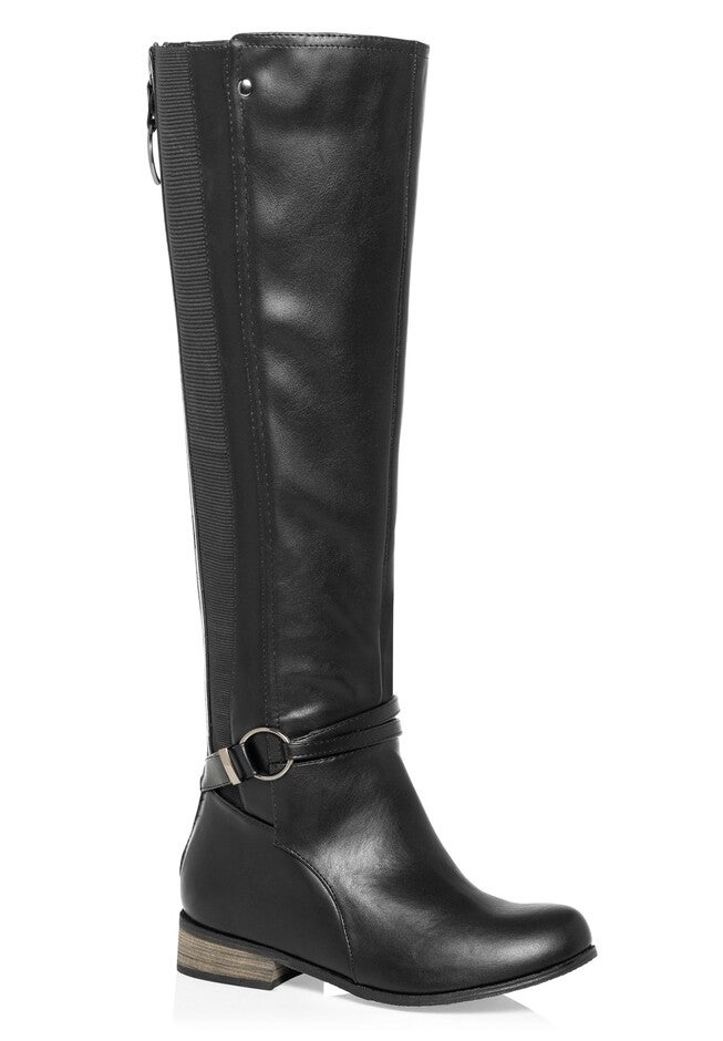 WIDE FIT Phoebe Knee High Boot - black, BLACK, hi-res image number null