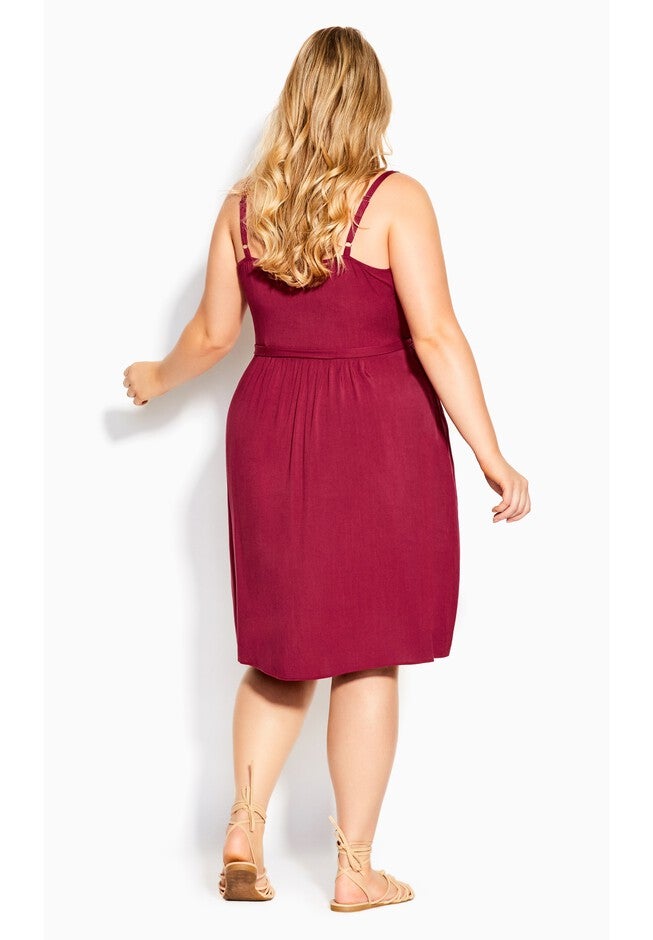 Date Day Dress - rhubarb, RED, on-hover image number 1