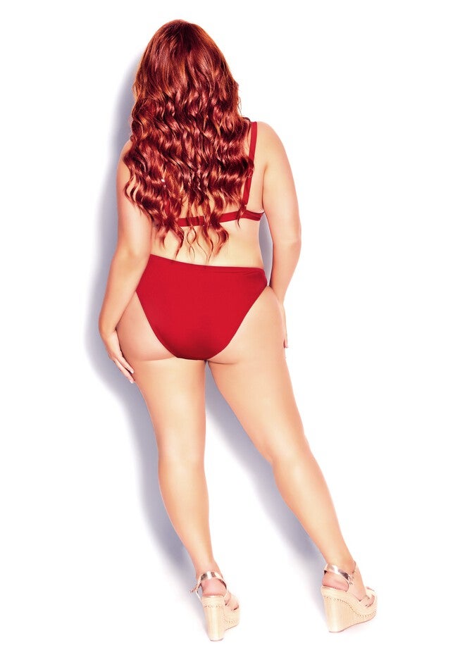 Daisy Bikini Top - red cherry, RED, alternate image number null
