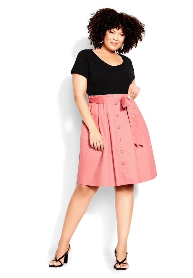 Uptown Short Sleeve Dress - pink, PINK, hi-res image number null