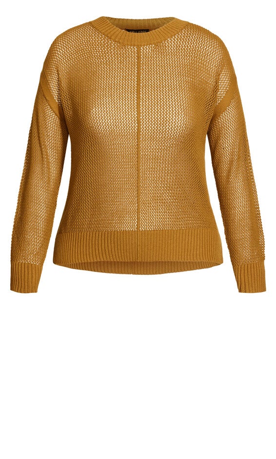 Amelia Sweater - dark gold, YELLOW, alternate image number null
