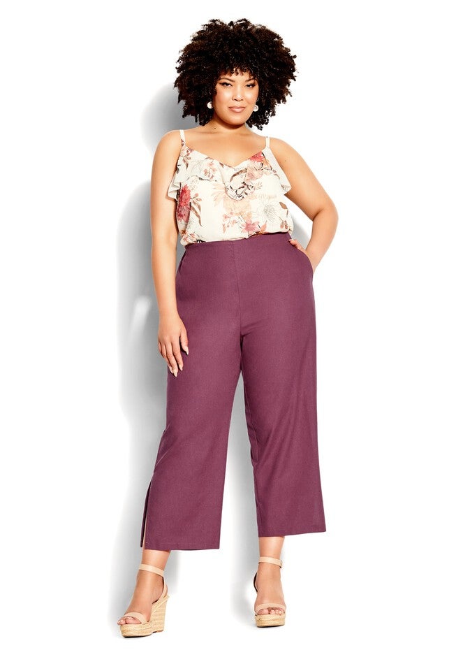 Botanical Pant - roseberry, PURPLE, hi-res image number 0