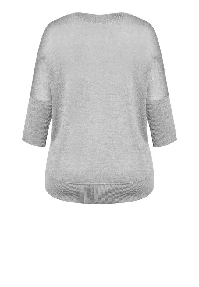 Classic V Sweater - silver, SILVER, alternate image number null