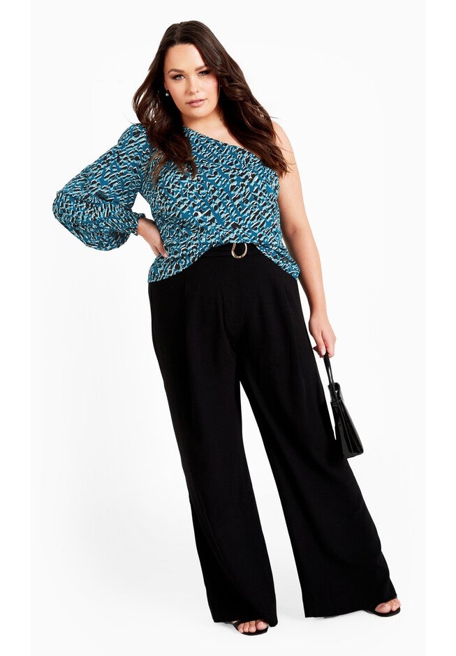 Eva One Shoulder Print Top, NOUVEAU, on-hover image number 1