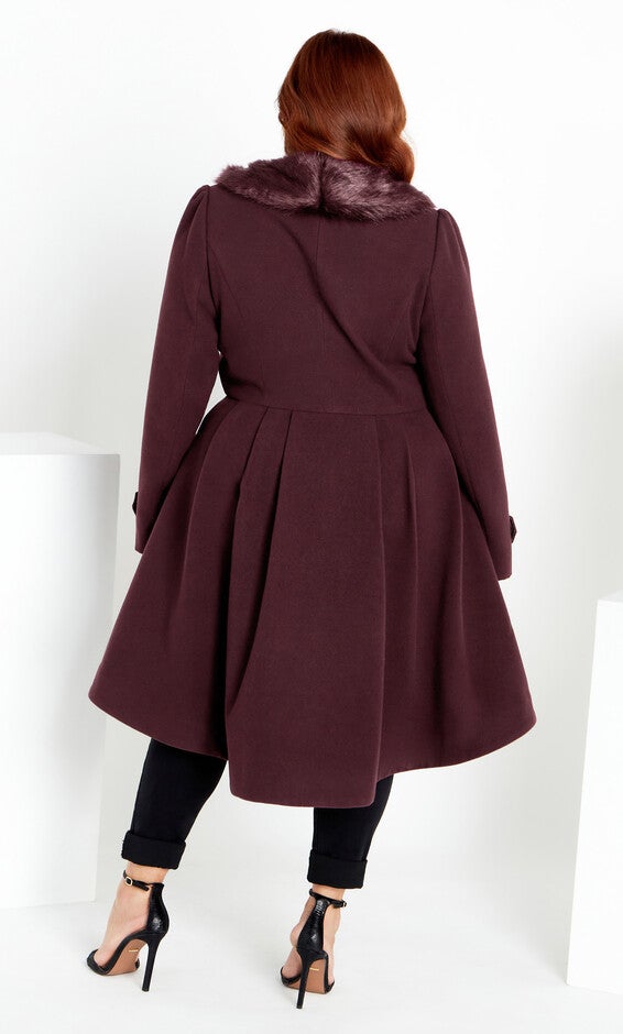 Grandiose Coat - spiced plum, RED, alternate image number 4