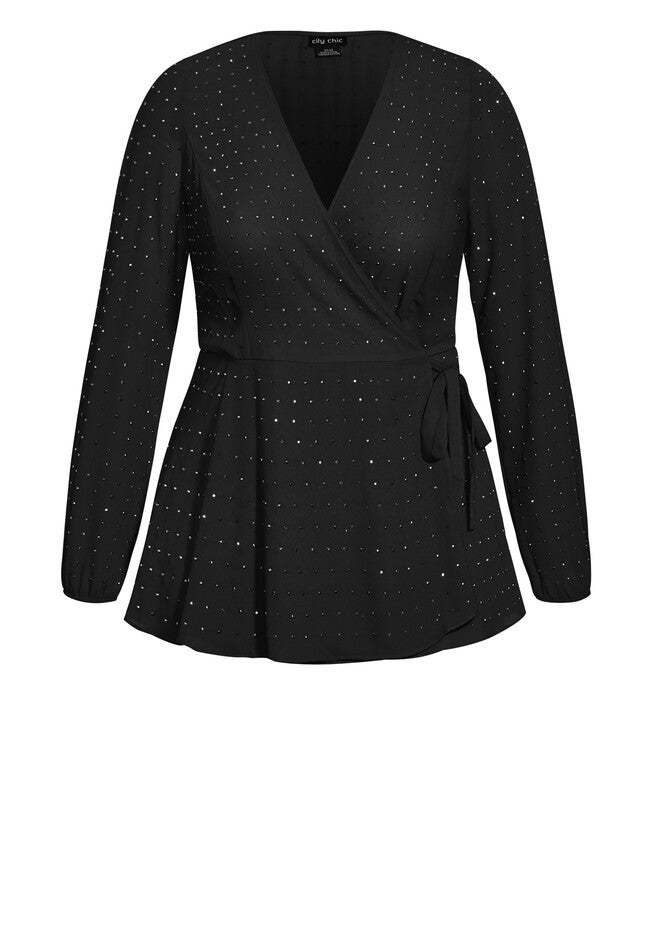 Bling Flirt Top - black, BLACK, alternate image number 2