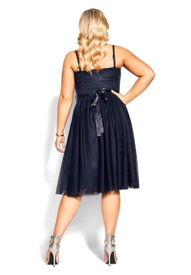 Sequin Elsa Dress - sapphire, BLUE, alternate image number 3