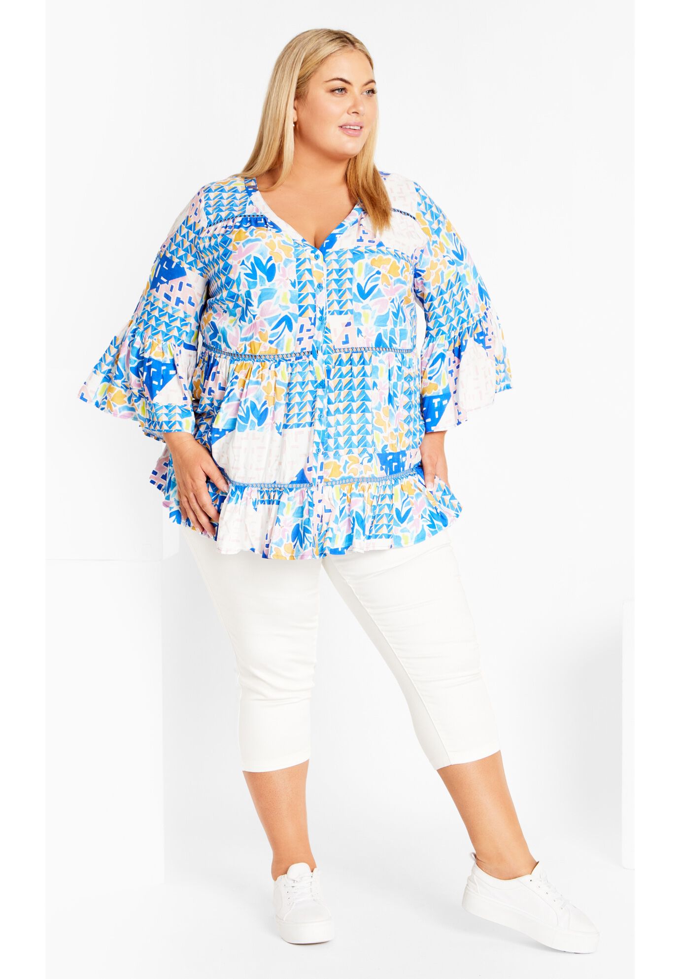 Laura Print Shirt, CONEY ISLAND, alternate image number 3
