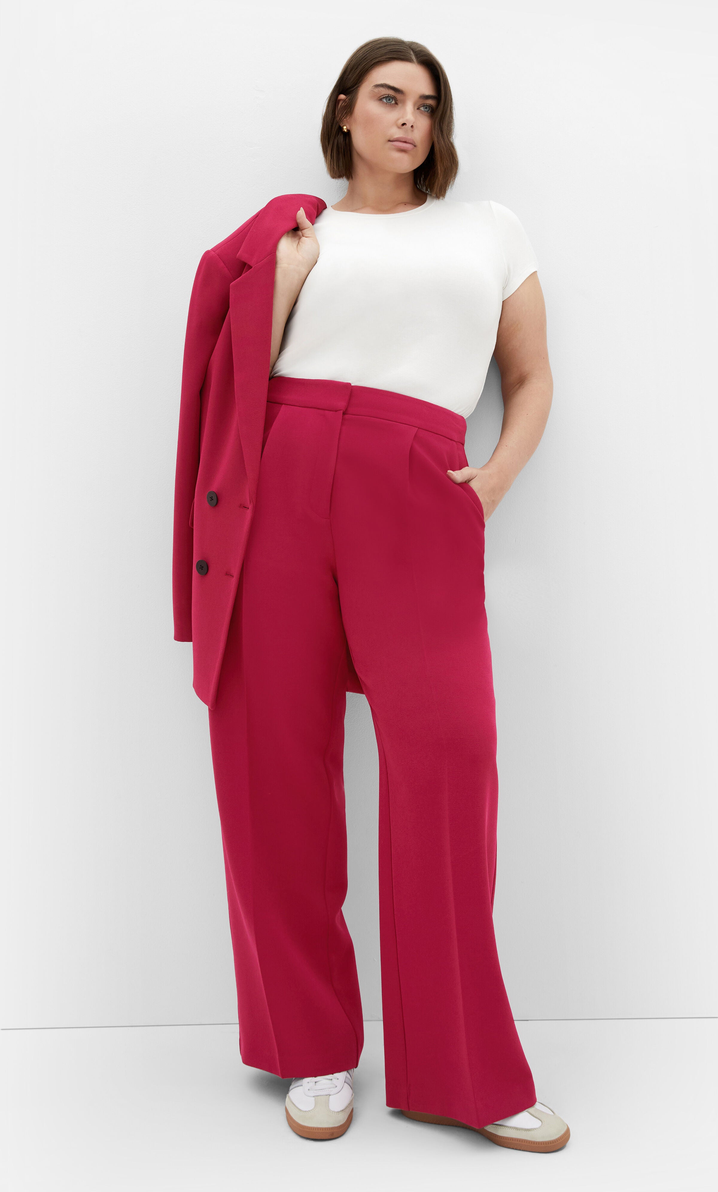 Relaxed Alexis Pant - deep rose