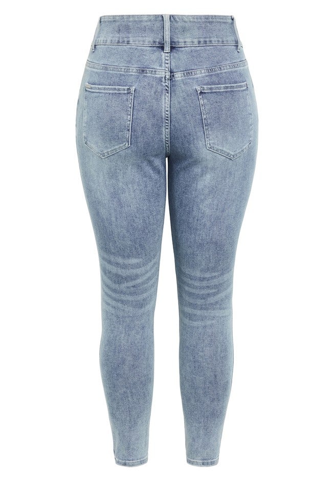Harley Sassy Rips Jean - mid denim, BLUE, alternate image number null