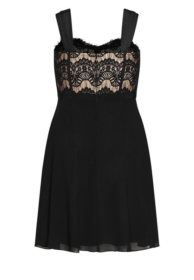 Eyelash Evie Dress - black, BLACK, alternate image number null