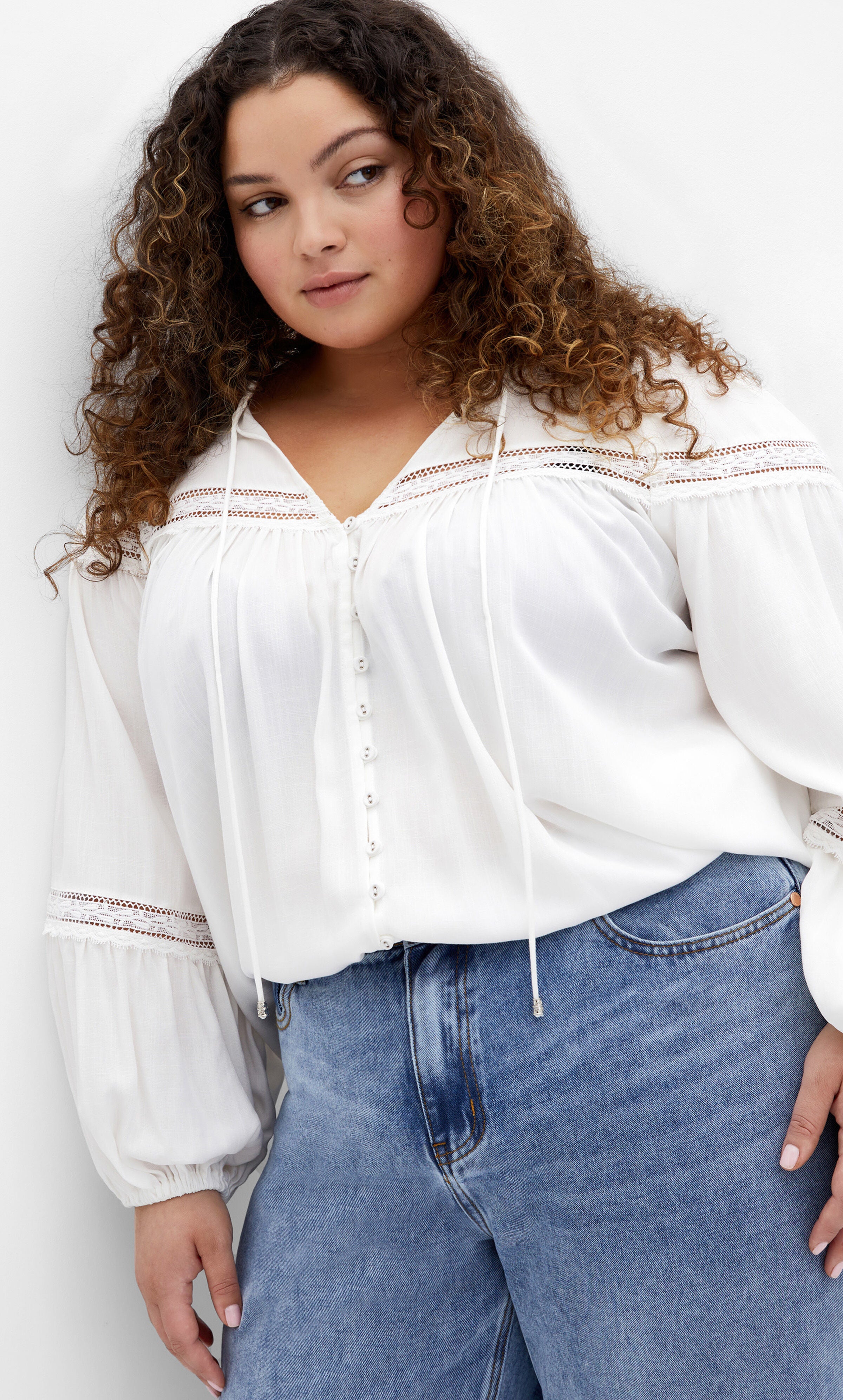 Averi Shirt - ivory, WHITE, hi-res image number 0