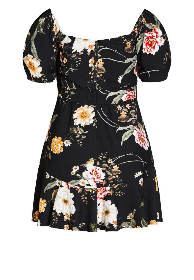 Finch Floral Dress - black, BLACK, alternate image number 3