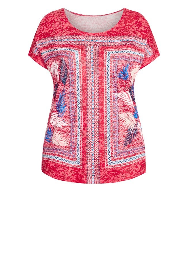 Macie Burnout Top, RUBY BLUE, alternate image number 2