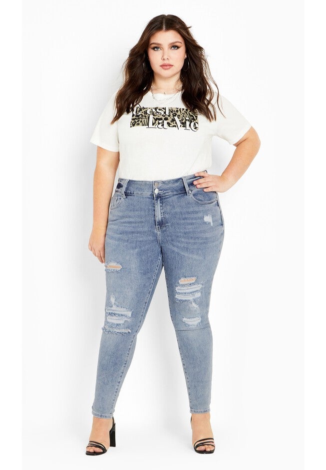 Harley Sassy Rips Jean - mid denim, BLUE, on-hover image number null