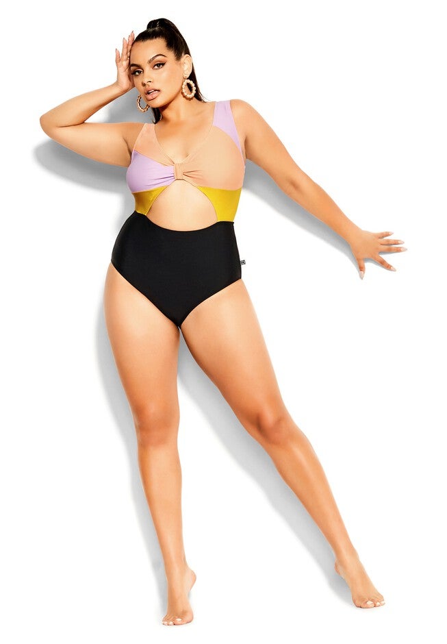 Lulu Splice 1 Piece - purple, PURPLE, on-hover image number 1