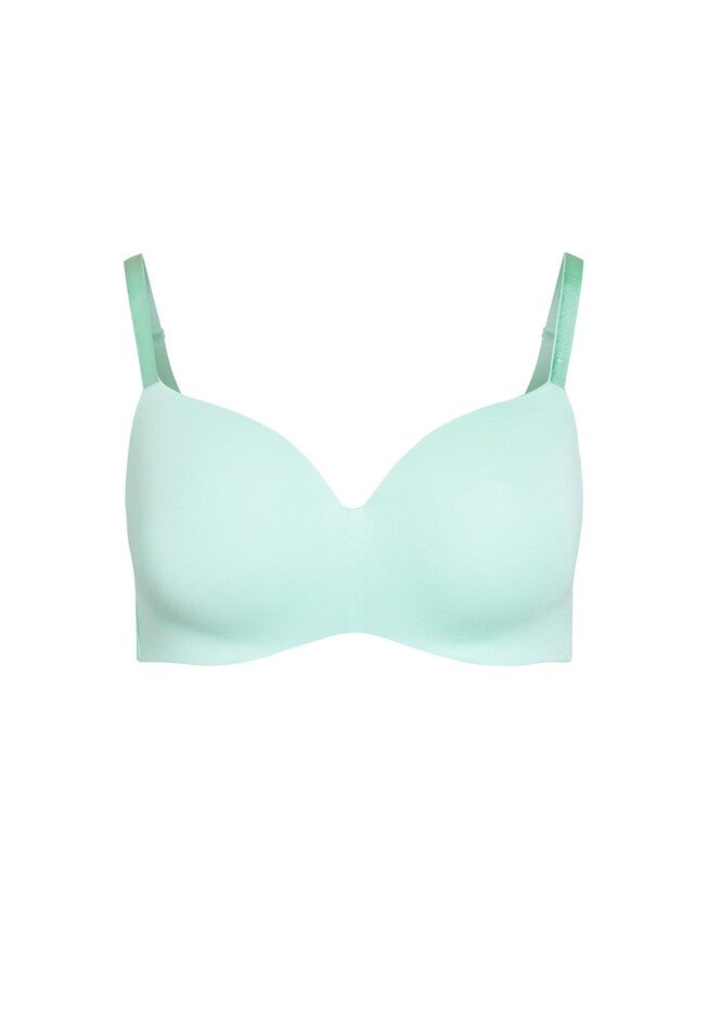 Smooth & Chic Cotton Wire Free Bra - iced aqua, GREEN, alternate image number null