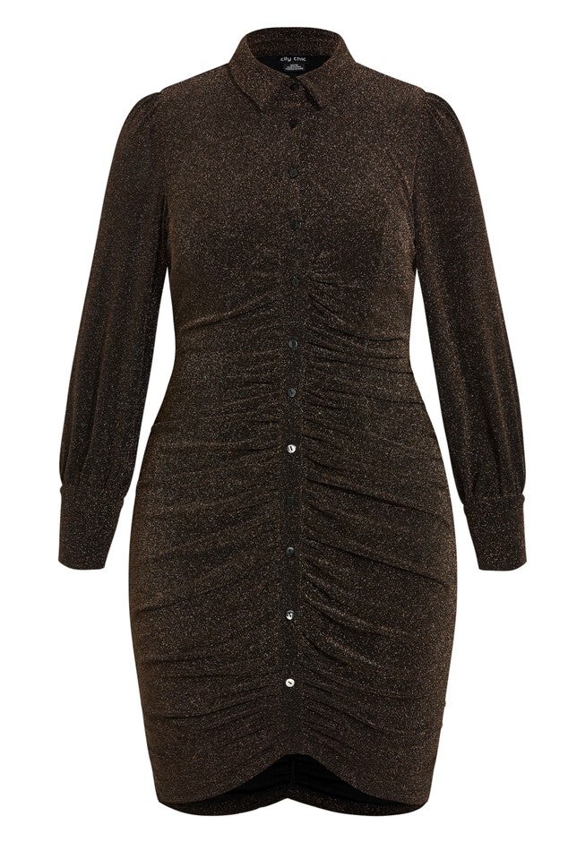Chloe Dress - bronze, BROWN, alternate image number null