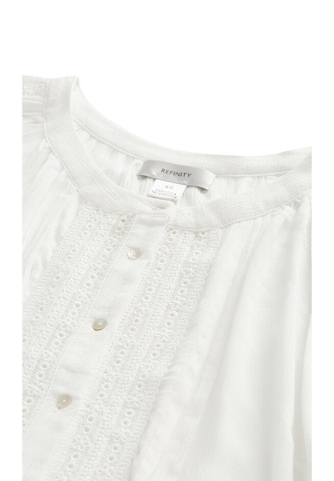 Serene Lace Top - ivory, WHITE, alternate image number null