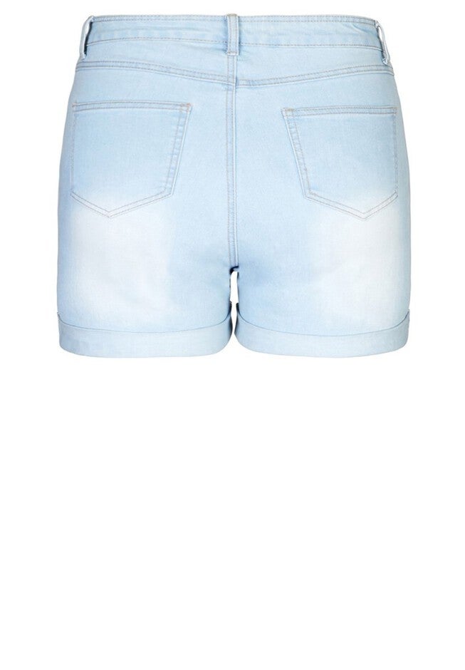 High Waist Light Short - denim, BLUE, alternate image number 4