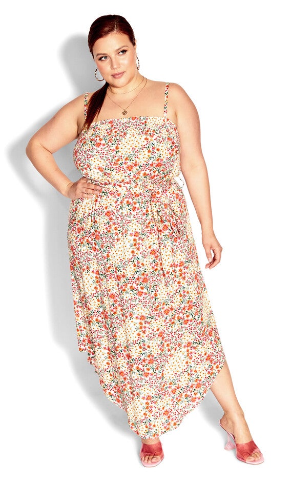 Tamika Print Dress - ivory, WHITE, alternate image number null