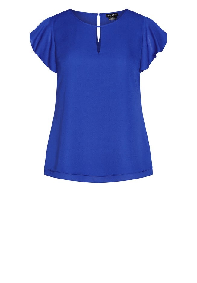 Sweet Waterfall Top - royal blue, BLUE, alternate image number 2