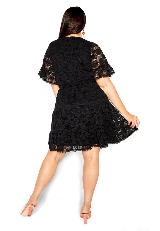 Garden Kisses Dress - black, BLACK, alternate image number 3