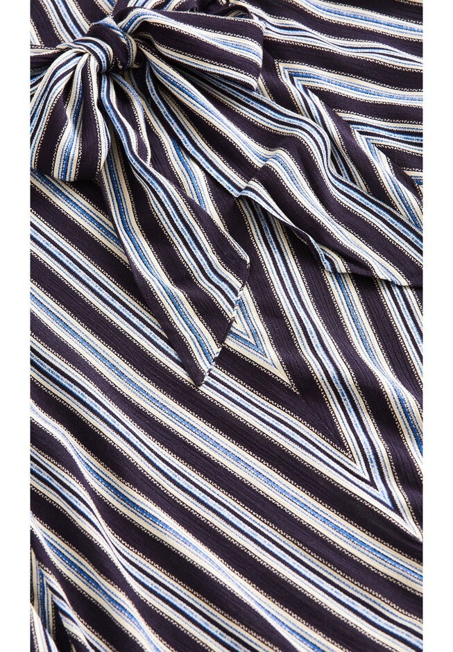Bold Stripe Skirt - navy, BLUE, alternate image number 4