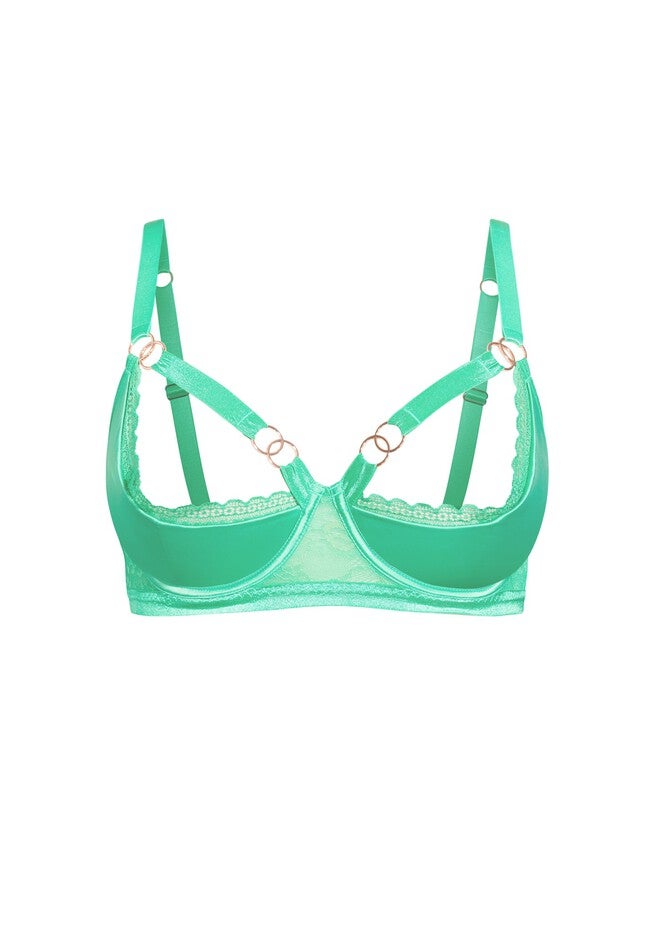 Daria Quarter Cup Underwire Bra - peppermint, GREEN, alternate image number 3