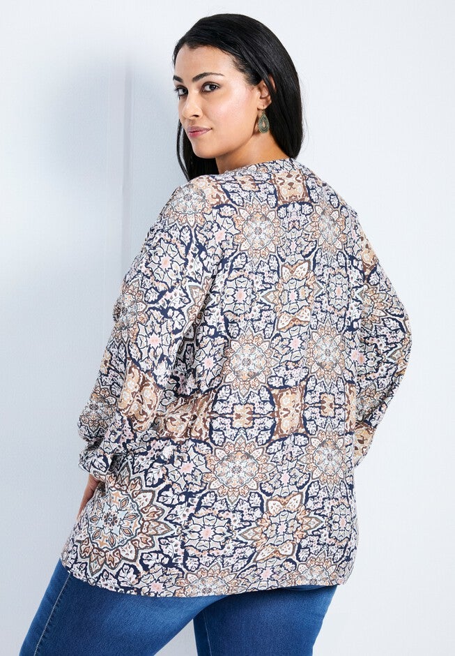 Celia Pintuck Print Blouse, WILD FRONTIER, on-hover image number 1