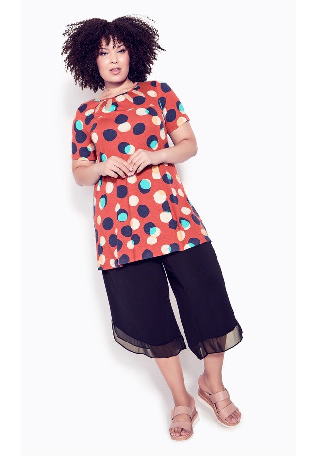 Kira Print Tunic, CHILLI SPOTS, hi-res image number null