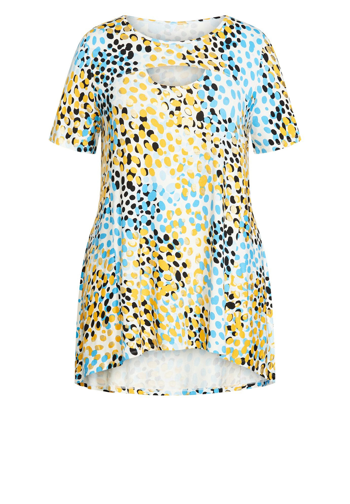 Keyla Foil Top, GOLD SPOTTED, alternate image number 4