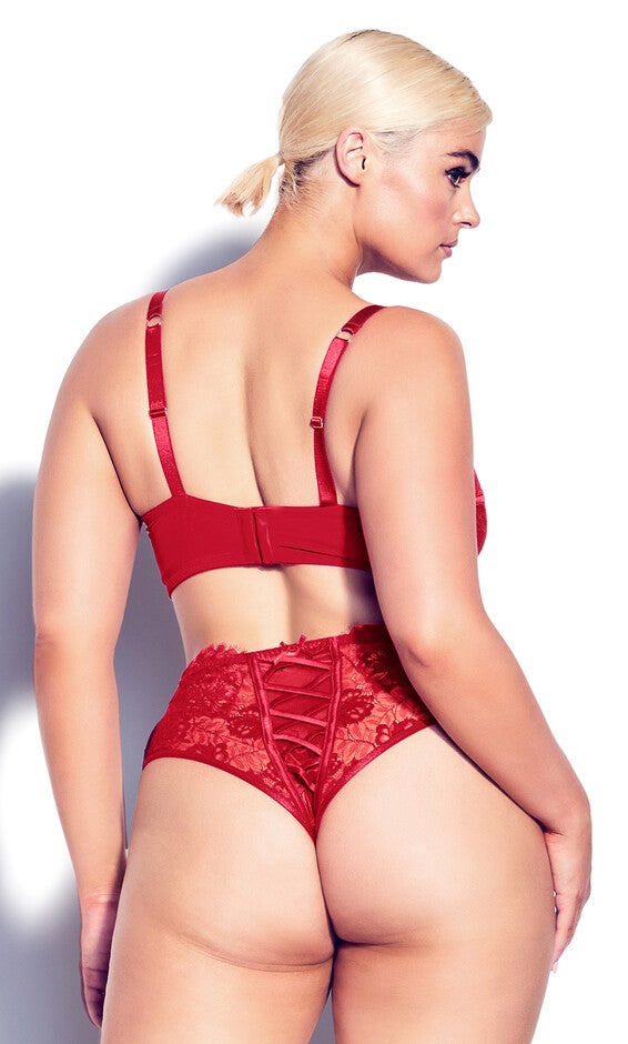 Irina Underwire Demi Bra - ruby, RED, alternate image number 2