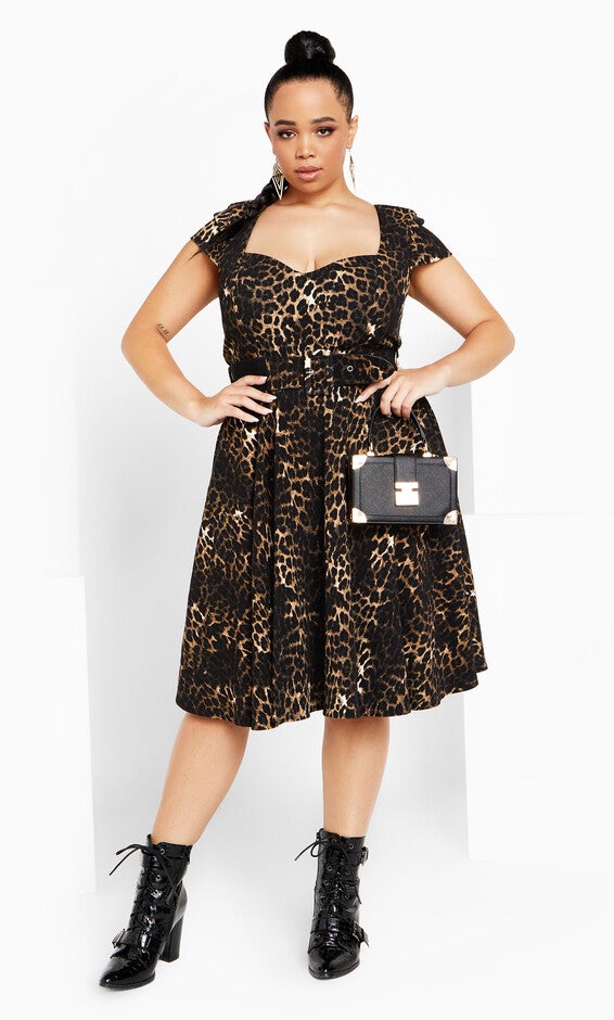 Phoebe Dress - leopard, LEOPARD, alternate image number null