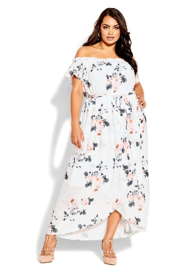 Lotus Tie Maxi Dress - ivory, WHITE, hi-res image number null