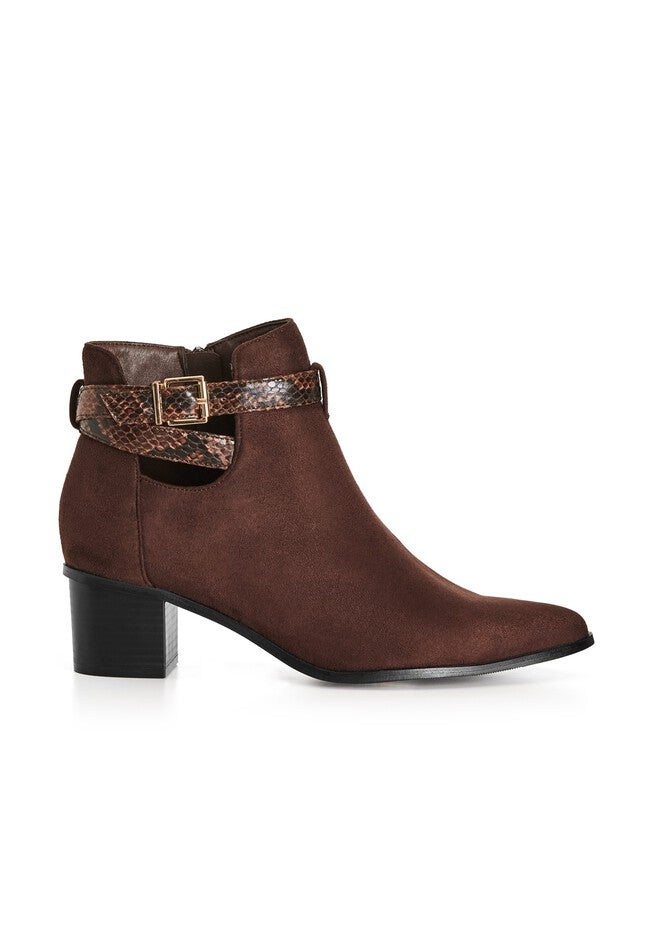 WIDE FIT Alias Cut Out Ankle Boot - brown, BROWN, alternate image number null