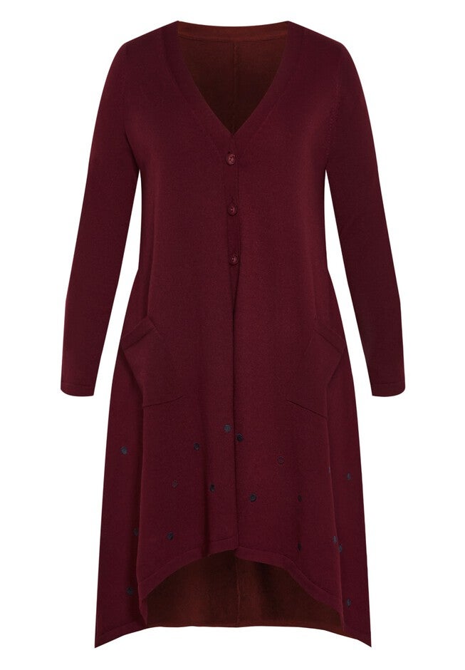 Bernal Cardigan, PLUM, alternate image number null