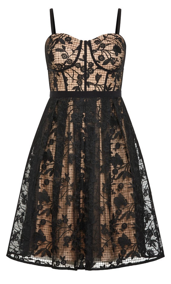 Angeline Dress - black, BLACK, alternate image number null
