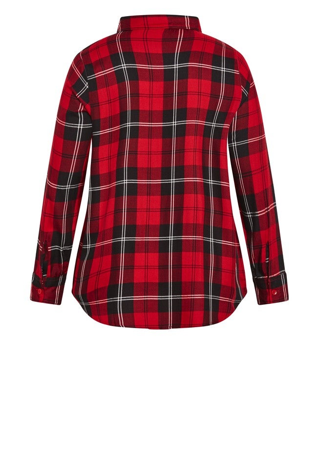 Kylee Check Shirt, RED BLACK, alternate image number 6