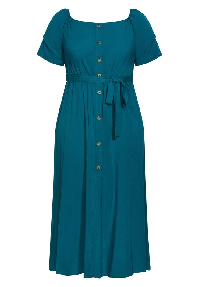 Tropical Tie Maxi Dress - harbor blue, BLUE, alternate image number 2
