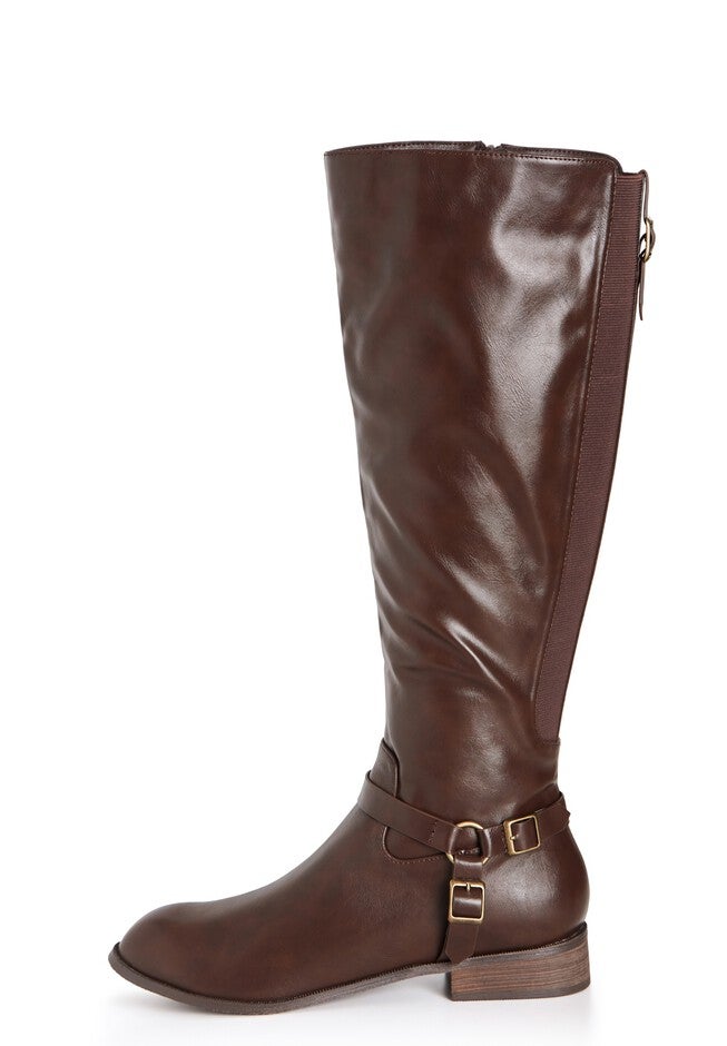WIDE FIT Allegra Knee Boot - choc brown, BROWN, alternate image number null