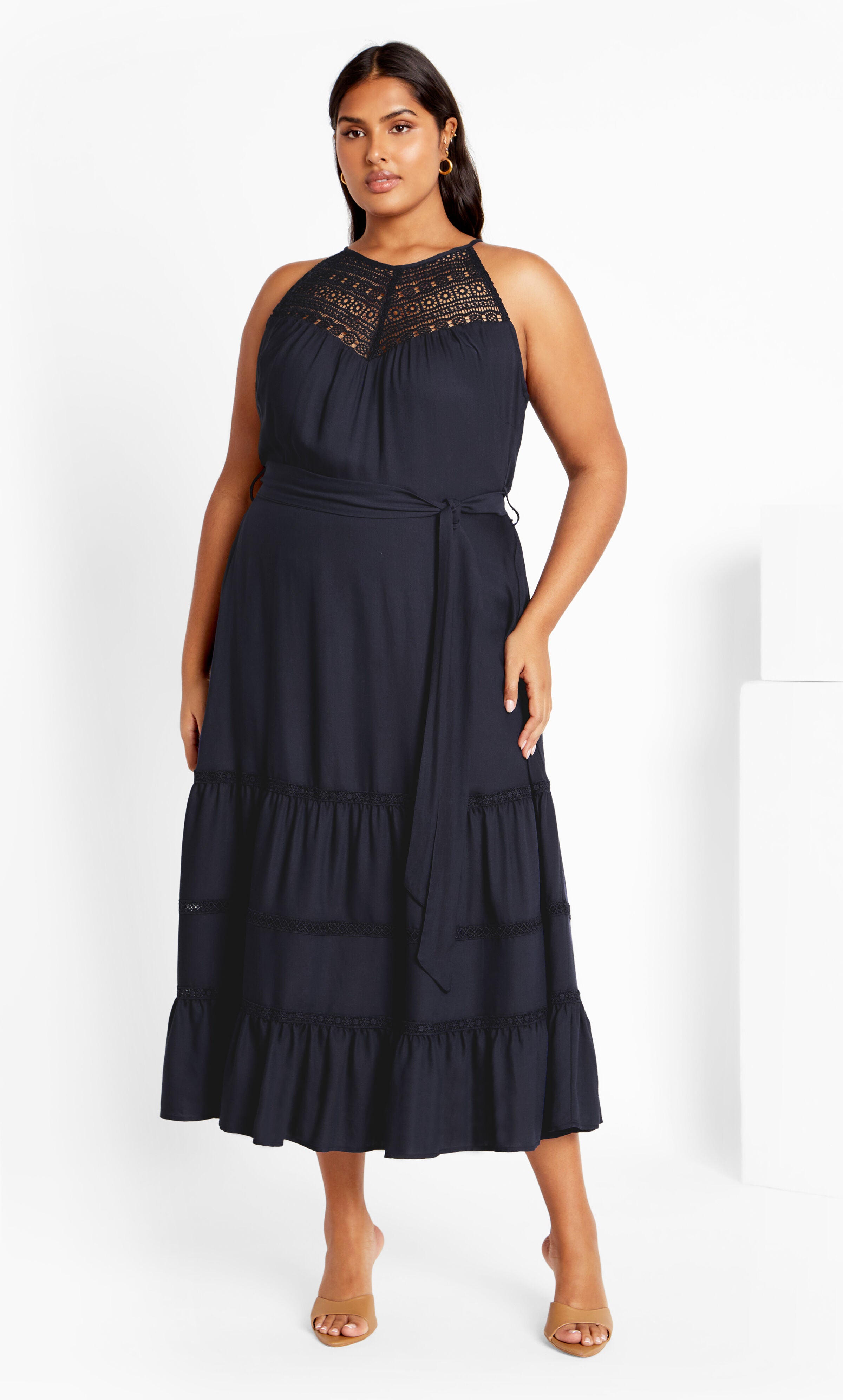 Alessia Dress- Black Geo