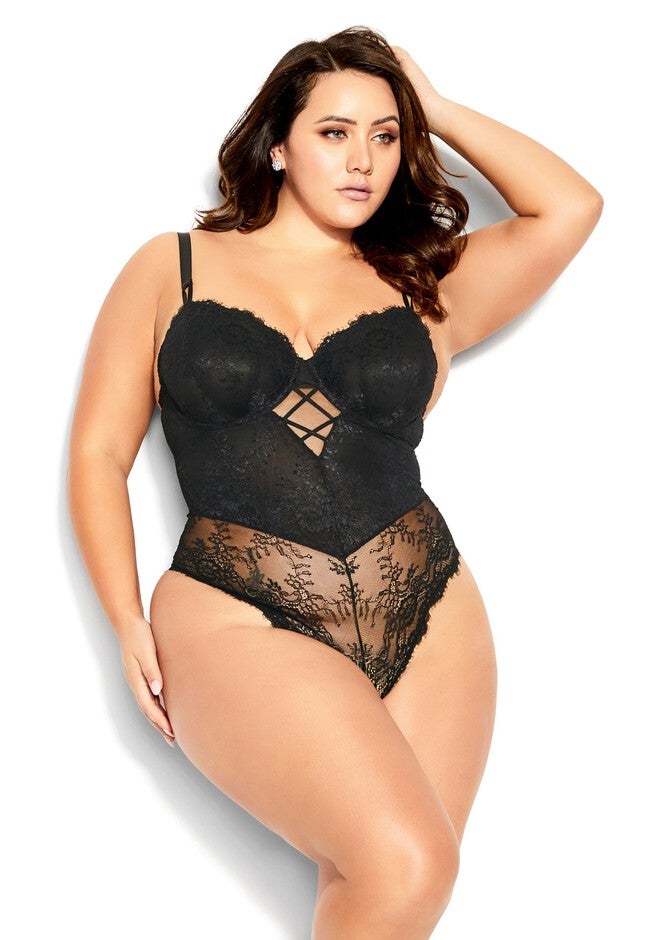 Bianca Underwire Bodysuit - black, BLACK, hi-res image number null