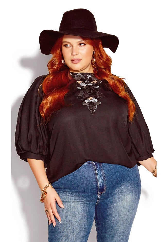 Freedom Detail Top - black, BLACK, hi-res image number 0